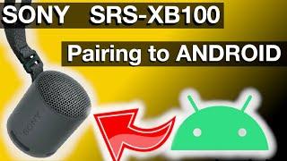 Pairing  Sony SRS XB100 to Android phone (How to Bluetooth speaker instructions)