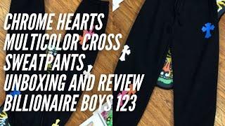 Chrome Hearts Multicolor Cross Sweatpants Unboxing and Review Billionaire Boys 123