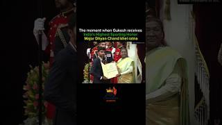 The moment when Gukesh receives India's Highest Sporting Honor, Major Dhyan Chand khel ratna #viral
