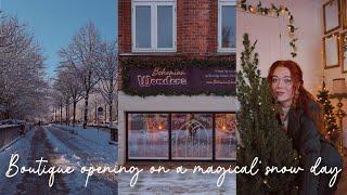 Opening my boutique on the most magical snow day