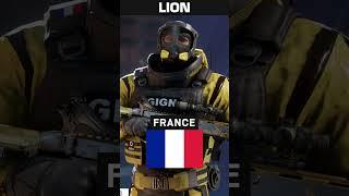 Nationality of EVERY Attacker in Rainbow Six Siege #shorts