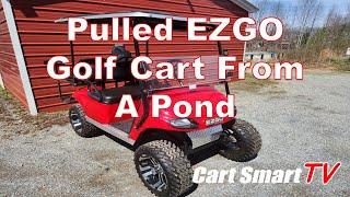 Pulled EZGO Golf Cart From A Pond