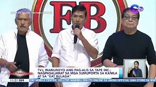 TVJ, inanunsyo ang pag-alis sa TAPE Inc.; Nagpasalamat sa mga sumuporta sa kanila at sa... | BT