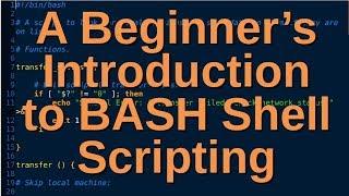 A Beginner's Introduction to BASH Shell Scripting