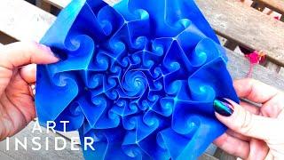 Artist Makes Kinetic Origami Art That Shrinks And Expands