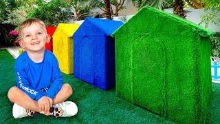 Vania Mania Kids Build Tiny Houses in Four Colors + more videos for children