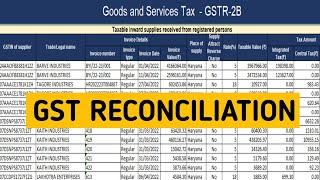 How to reconciliation Gstr2B in excel | Gstr 2b reconciliation kaise kare | Gst Reconciliation