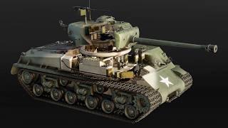 Das Innere des Sherman-Panzers Easy Eight