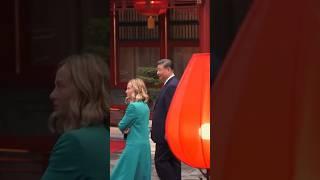 China's Xi and Italy's Meloni Walk in Beijing Traditional Gardens