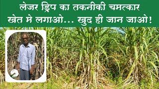 Laser Drip - A Technological Wonder | See it to believe it ! | Sugarcane Irrigation with Laser Drip