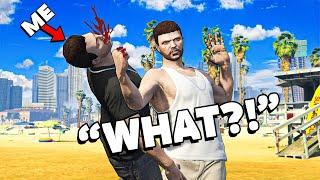 Forcing Players To Punch Me Then Reporting Them! (GTA RP TROLLING!)