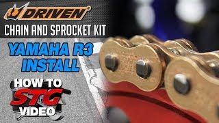 15-17 Yamaha R3 Motion Pro Chain Tools & Driven Chain & Sprocket Install | Sportbiketrackgear.com