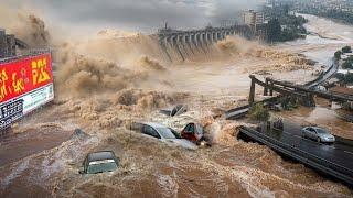 Massive floods in China today! Three Gorges Dam releases water, rivers overflow in Wuhan.