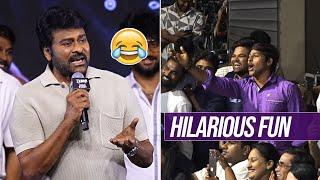 Mega Star Chiranjeevi Hilarious Fun With a Fan @ Zebra Pre Release Event | Manastars