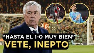 ANCELOTTI CONTENTO Y COURTOIS BUSCA 'CULPABLES' | REACCIONES ARSENAL 3-0 REAL MADRID