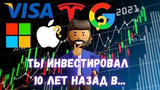 ЧТО ЕСЛИ... Ты инвестировал в Акции Топ 10 компаний США по Капитализации 10 лет назад?