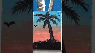 Mini canvas painting ideas for beginners || #art #bia  #artist #painting #acrylicpainting #shorts