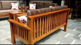 teak wood sofa set with price || simple wooden sofa set || cheapest furniture market in delhi ||