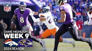 Denver Broncos vs. Baltimore Ravens | 2024 Week 9 Game Highlights