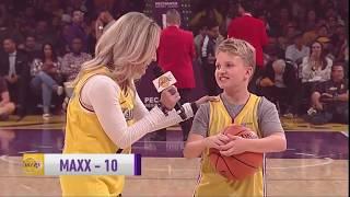 Young Lakers Fan Showed Off Jumper During Commercial Break