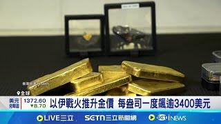 以伊戰火推升金價 每盎司一度飆逾3400美元 金價兩大黑天鵝現身 分析師籲追高恐釀虧損│記者 蔡孟廷│國際關鍵字20250618│三立iNEWS