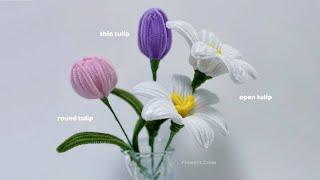 How to Make 3 Different Pipe Cleaner Tulips | Pipe Cleaner Flower Tutorial