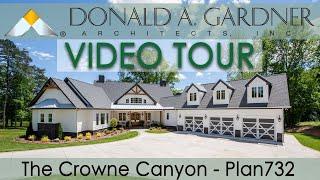 Hillside walkout house plan with five bedrooms and a three car garage | The Crowne Canyon