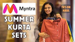 Myntra Summer Kurta Set Haul - Basic With Divya