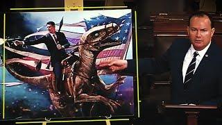 Mike Lee's Velociraptor Machine Gun Reagan Speech