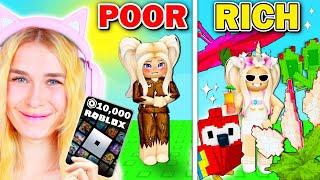 10,000 ROBUX POOR To RICH Challenge In NEW GROW A GARDEN UPDATE! (Roblox)