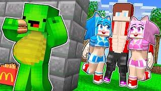 FAT MIKEY is left ALONE! PUMPED UP JJ FELL in LOVE with SONIC GIRLS in Minecraft - Maizen