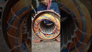 three phase motor | 2900 rpm coil winding #short #reels #electric #motor