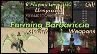 FFXIV: Barbariccia Unsynced - 8 Player Mount Farm (Storm's Crown Extreme)