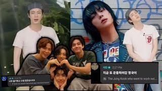 BTS Taehyung, Jungkook, Jimin, Jhope being Chaotic on Jin Weverse Live | Full Conversation