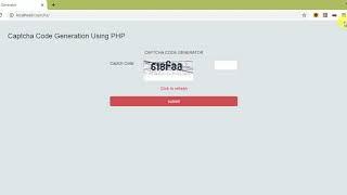 captcha code generation using PHP