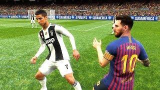 PES 2019 Realistic | Barcelona vs Juventus - Messi vs Ronaldo | Fujimarupes