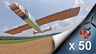 Making 50 Engined RC Airplane (30 ft Wingspan)