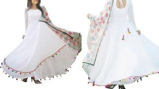 New White Cotton Anarkali Kurta Kurti Dress Collection||Latest Designer Anarkali suits|| Anarkali