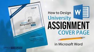 How to Design University Assignment Cover Page in MS Word | DIY Tutorial