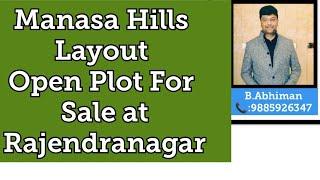 Manasa Hills#Budvel#Rajendranagar open plot for sale