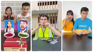 Right or Left with Mr Beast - Eat Noodle  Linh Nhi #shorts LNS vs SH Tiktok