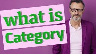 Category | Meaning of category 