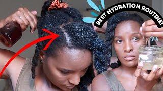 My Best Hydration Routine For Curly Natural Hair!#moisturizer #hairgrowth