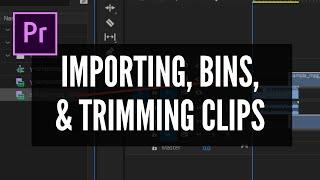 IMPORTING CLIPS, CREATING BINS, TRIMMING AND MOVING CLIPS IN ADOBE PREMIER PRO