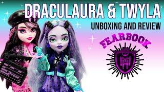 FEARBOOK 2024 Draculaura and Twyla Monster High dolls Unboxing and Review