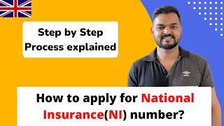 How to apply for National Insurance Number in UK online | Step by Step Process Explained | Job in UK