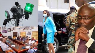 CCTV Captures Jean Mensah & Military Officers At Night Entering NPP Head Office To Meet......