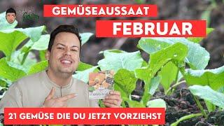 Aussaat Februar - 21 Gemüse für dein Garten