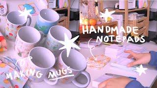 Yes, I do my own notepads! Making notepads in the studio  Mugs with sublimation / SMALL BIZ VLOG