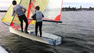 29er No rudder sailing with Dave O'Connor